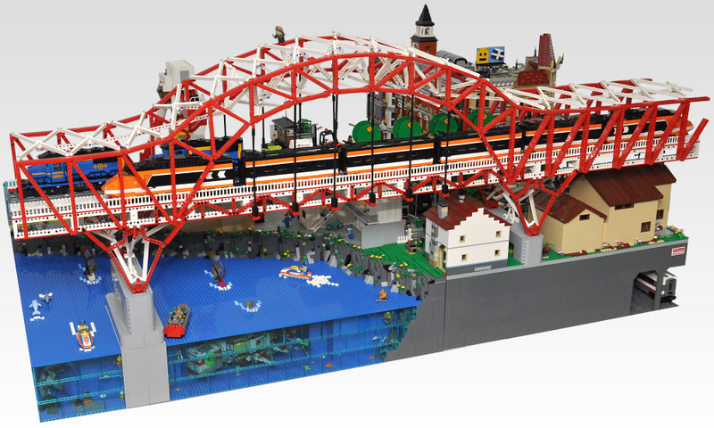 Illustration for article titled This Lego town gives you a nice peek inside